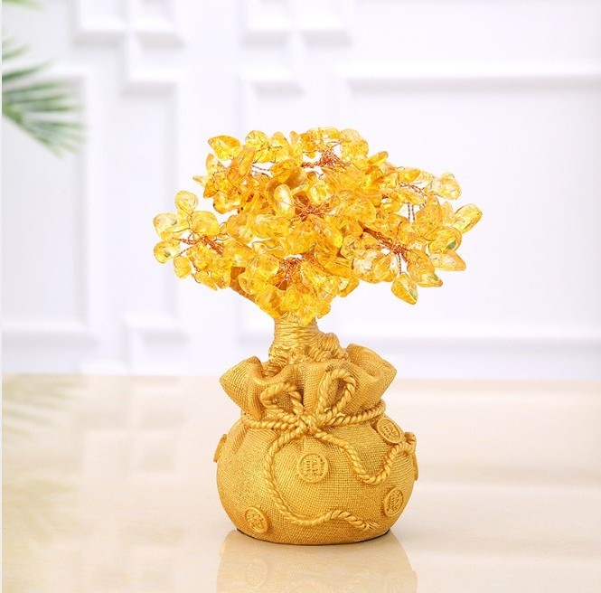 Fortune Tree Decoration Wine Cabinet Living Room Home Entrance Crafts Lucky Tree Money Tree