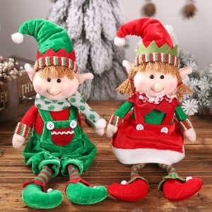 Christmas New Christmas Hanging Legs Elf Sitting Position Doll Decoration Children Gift Elf Doll