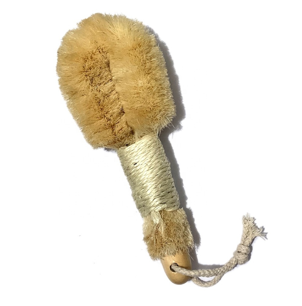 Dry Skin Body Brush Bath Shower Brushes Scrubber Natural Sisal Brush