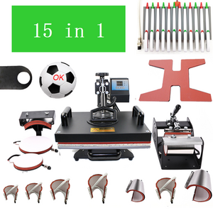 Heat Press Machine 12" X 15" Professional Swing Away Heat Transfer 15 in 1 Digital Sublimation for T-Shirt/Mug/Hat Plate/Cap