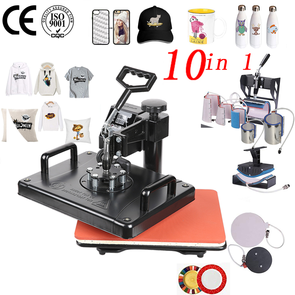 2024 High Quality Multifunctional Combo 10 In 1 Heat Press Sublimation Machine With Mug Plate Hat Press For t-Shirt