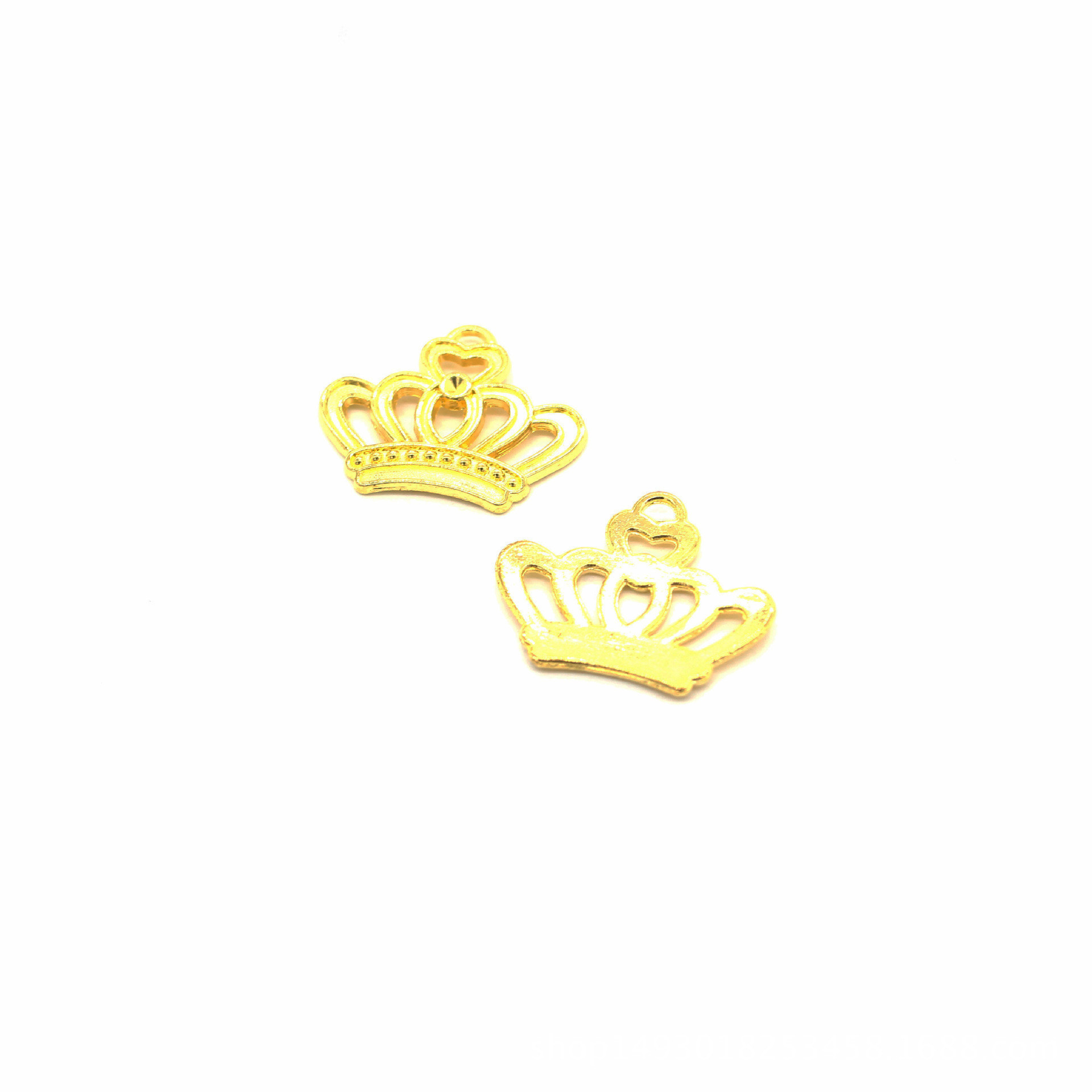 Pack of 50PCS Pretty Alloy Metal Princess Crown Charms Beads Jewelry Making Pendants