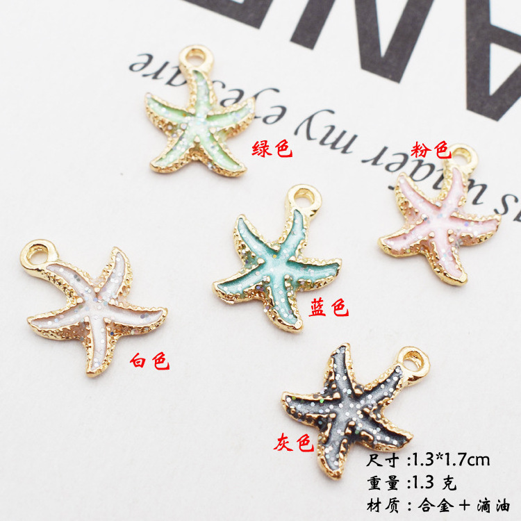 Wholesale Enamel Sea Shell Starfish Conch Sea Snail Jewelry Charms Pendants Accessories Charms Beads For Jewelry Making