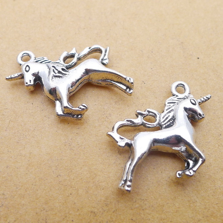 Metal Alloy Charms Jewelry Making Accessories Unicorn Beads Animal Charms Necklace Pendants