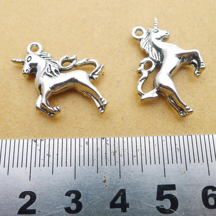 Metal Alloy Charms Jewelry Making Accessories Unicorn Beads Animal Charms Necklace Pendants