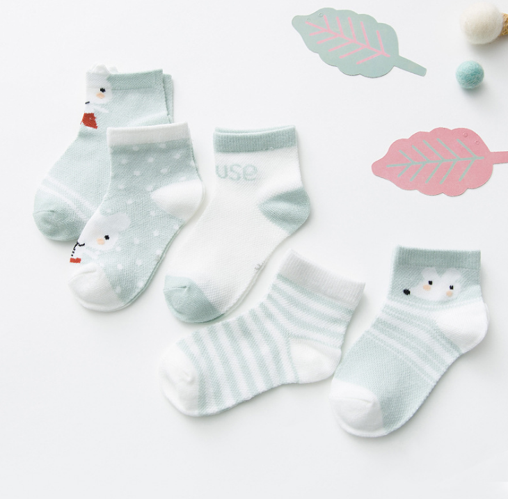 Children's socks wholesale pure cotton children socks three-dimensional animals summer cartoon thin mesh baby socks