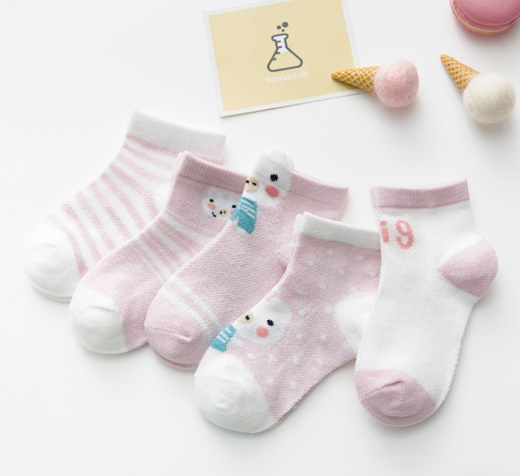 Children's socks wholesale pure cotton children socks three-dimensional animals summer cartoon thin mesh baby socks