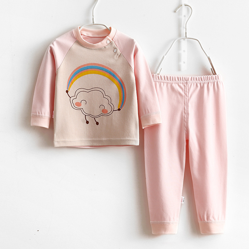 In stock children's long-sleeved suit children's cute cotton clothes