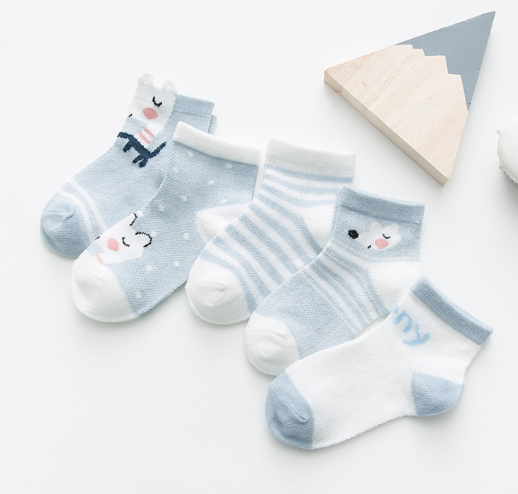 Children's socks wholesale pure cotton children socks three-dimensional animals summer cartoon thin mesh baby socks