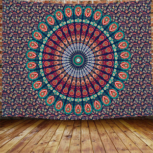 2022 New design Custom fabric Polyester India Hippie Decoration Indian Wall Hanging Mandala Tapestry For Living Room