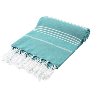 Turkish Cotton Towel Foutas Your Print Beach Sand Free Towel WithTassels Original 100% Cotton Turkish Beach Towel