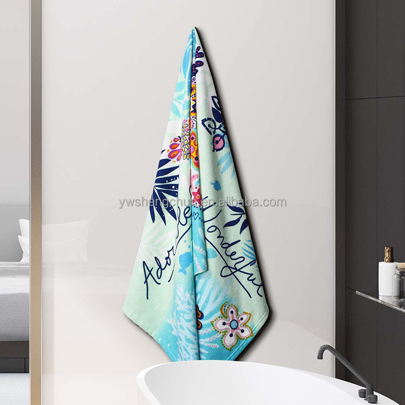 Blue Starfish Luxury Designer Printed Microfiber Beach Towel With Logo