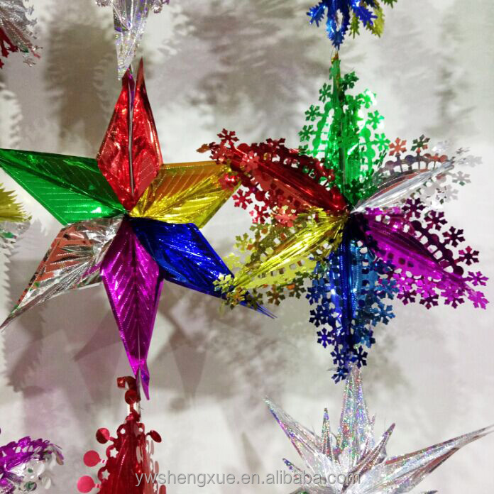 Foil Hanging Decoration Star Tinsels