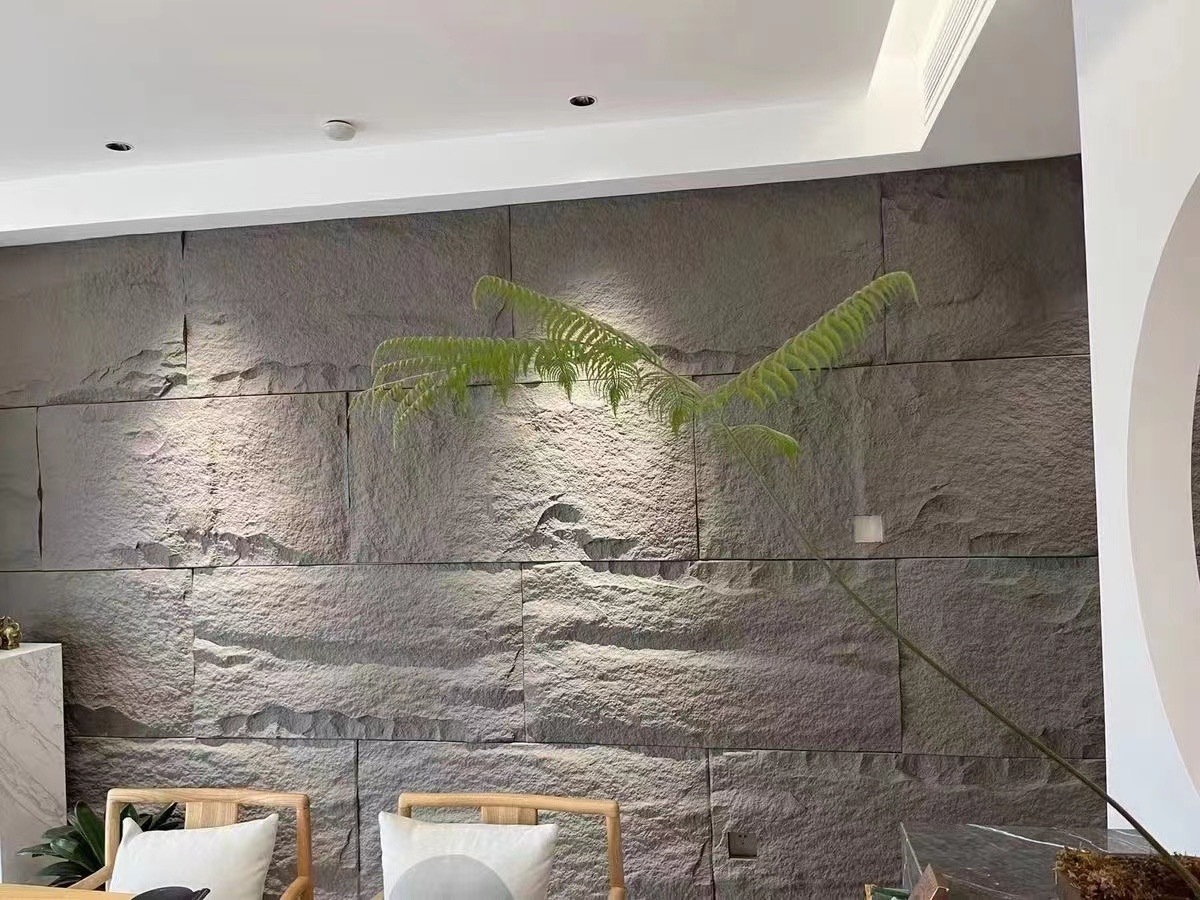 Luxury Pu Mushroom Stone Faux Artificial Light Weights Slate Stone Wall Rock Wall Elevation Panel Instead Of Stone