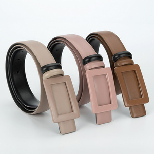 Available High-end Leather 9 Sold Colors 2.8CM Width Female Suit Decoration Trendy Belt Woman