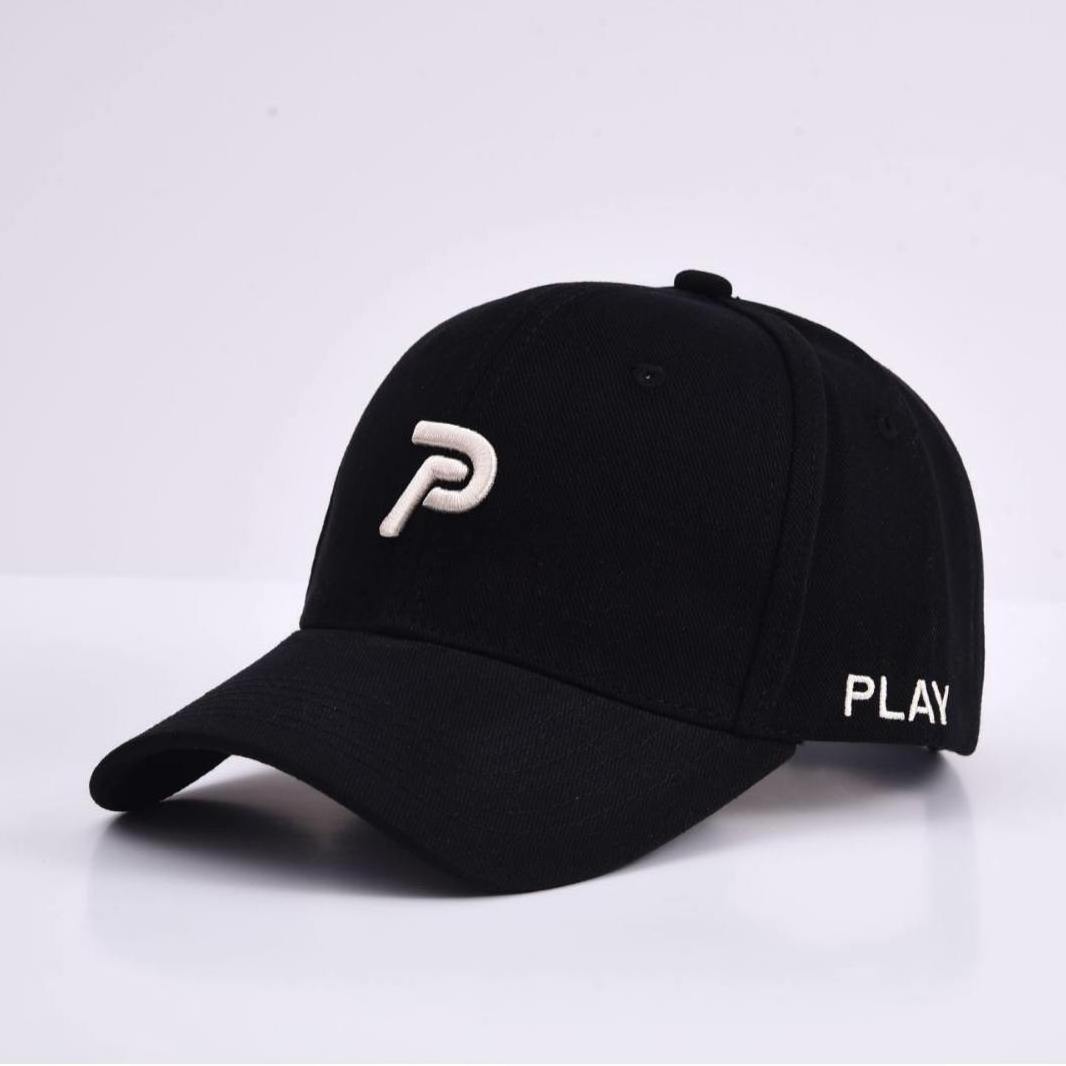 New Fashion P Soft Top Sports Cap Unisex Customized Logo Black Baseball Cap Casual Cotton Caps