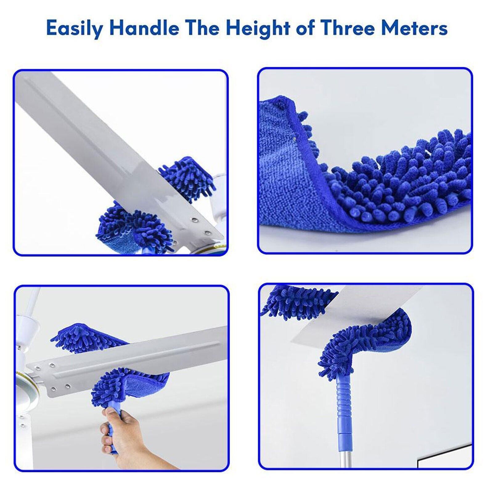 Duster Cleaning Brush Flexible Bendable Handle Soft Dust Cleaner Ceiling Fan NEW Cleaning Brush