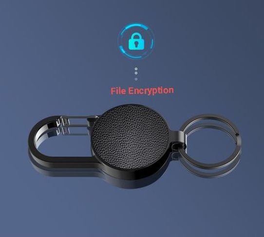 2022  hot selling  8GB  64GB  encryption technology  time stamp  key ring  voice recorder