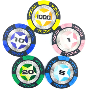 Wholesale Professional Production Different Color 14g 39mm Casino Clay 600/1000 Poker Chip Set