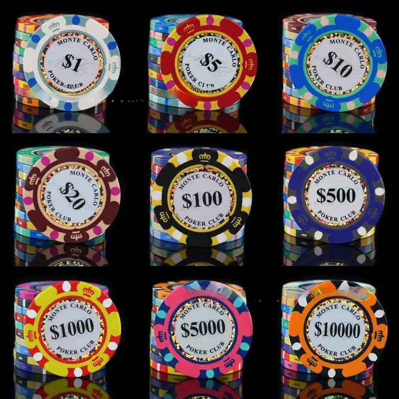 2024 Custom Personalize Logo Size Picture 14g/pcs Entertainment Game Ceramic Abs Clay Poker Chips Set