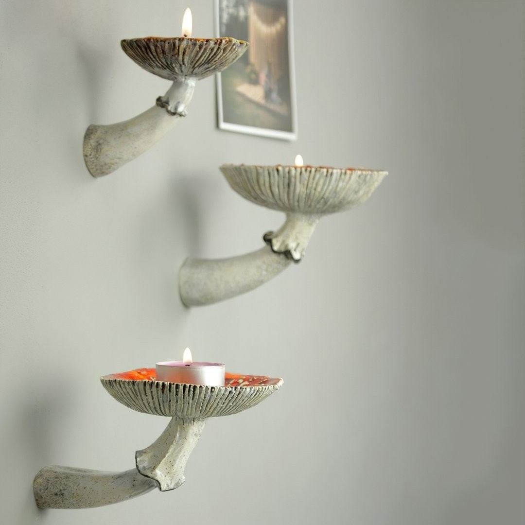 Cute Mushroom Wall Floating Shelf Whimsical Mushroom Room Decor Mushroom Shaped Resin Hanging Ornaments