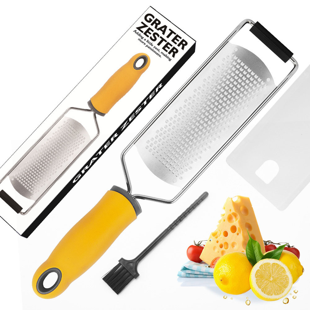 New fashion 2024 Kitchen Professional Metal Lemon Zester Grater Stainless Steel Cheese Grater With Handle