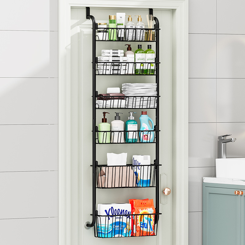 Over the Door Pantry Organizer Metal Pantry Organizers and Storage 6 Tiers Dual-use Hanging or Wall Mount Spice Rack Organizer