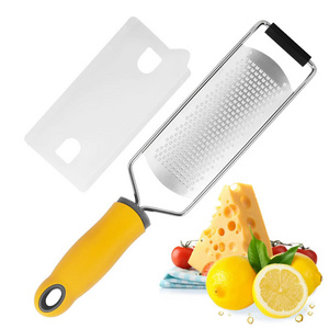 New fashion 2024 Kitchen Professional Metal Lemon Zester Grater Stainless Steel Cheese Grater With Handle