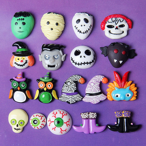 Mixed Halloween Flatback Resin Cabochon Assortment Resin Halloween Slime Charms For Hair Accessories DIY Craft