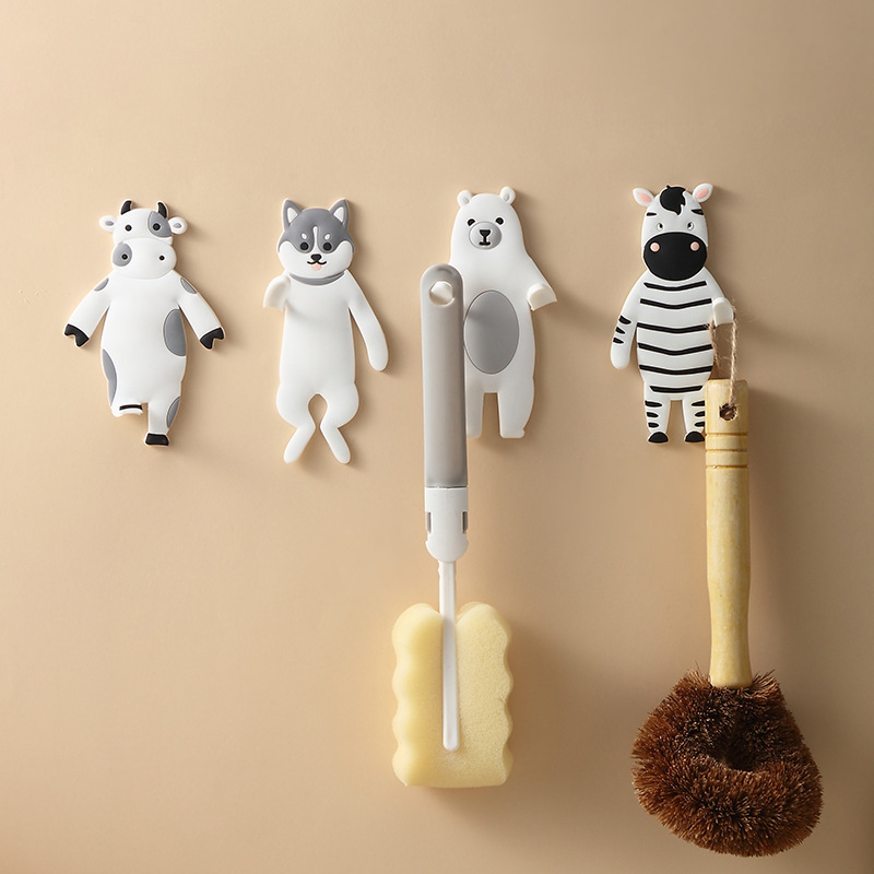 2023 Creative detachable Bendable cartoon animal hooks Kitchen hooks Key holder hooks toothbrush, kitchen appliances, home decor