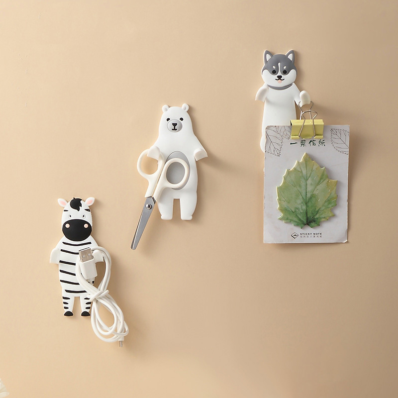 2023 Creative detachable Bendable cartoon animal hooks Kitchen hooks Key holder hooks toothbrush, kitchen appliances, home decor