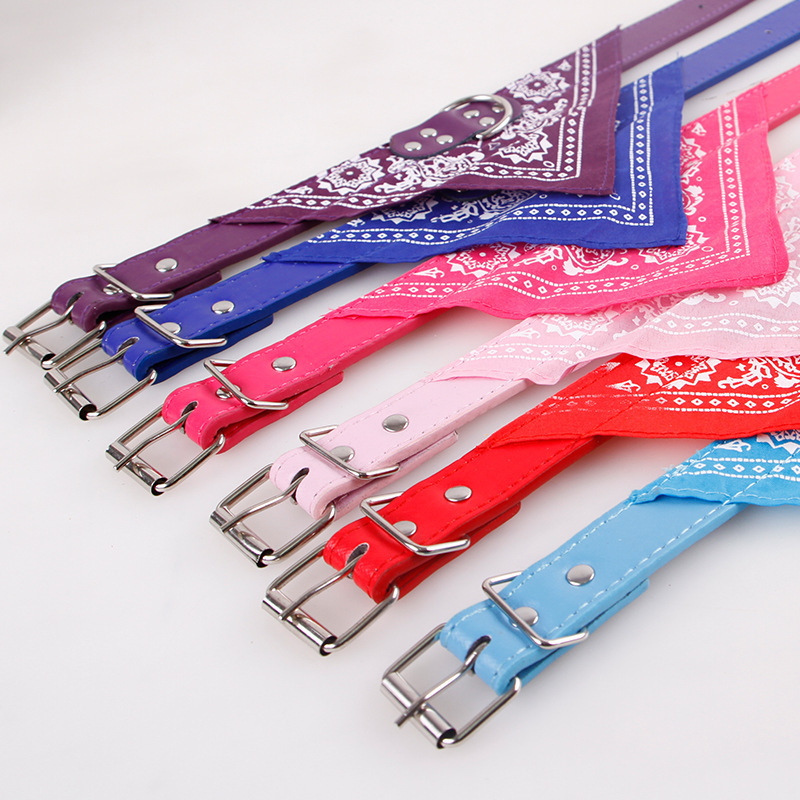 Top Quality Pet Dog Scarf Collar Pet Supplies Collar Necklace Leather Scarf For Small Dog Collar Neck Scarf Pet Accessories