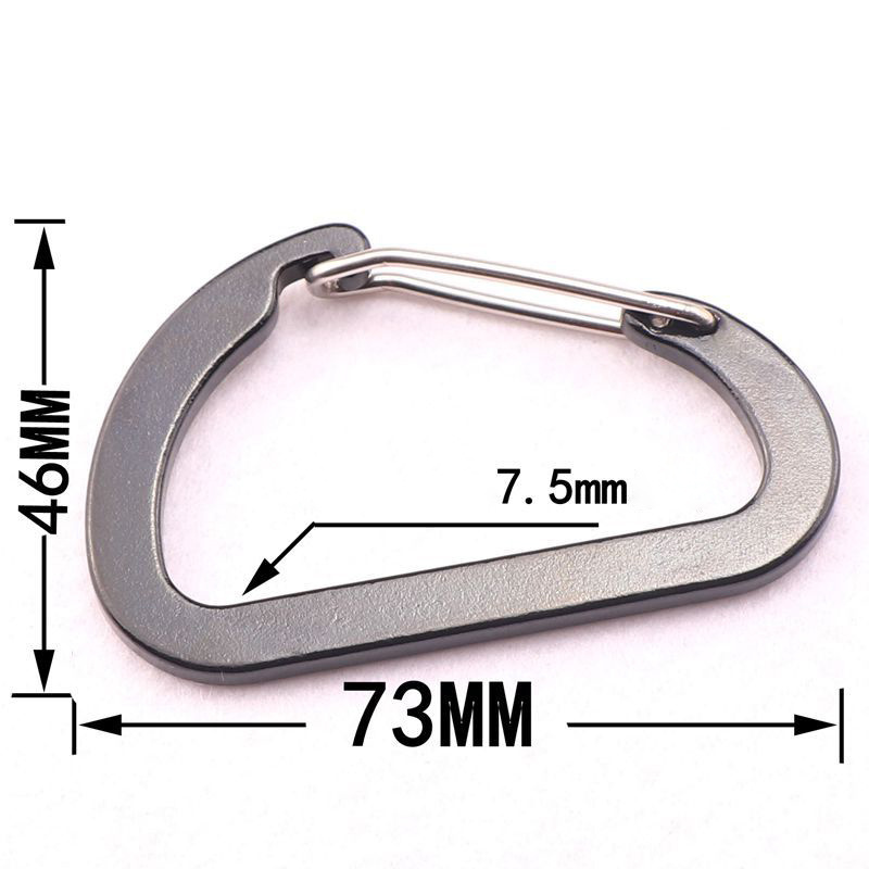 Custom Engraving Logo Large 8# Swivel Spring Hook Clip Snap D Ring Black Engraved Aluminum Carabiner Clip And Hook