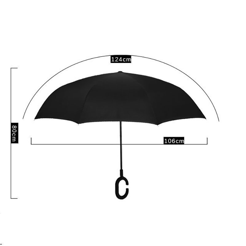 Wholesale Automatic Car Outdoor Double Layer Folding Reverse Inverted Umbrella With C Handle