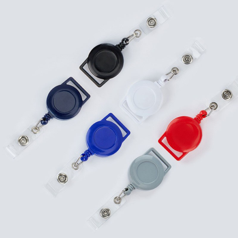 Wholesale New Arrival Design Custom Logo Blank Resin Retractable ID Card Clip Badge Reel Holder with Alligator Clip