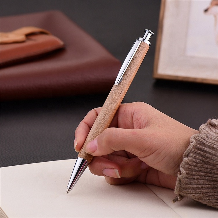 Luxury Engraved Custom Logo Wood Pen Wooden Ball Pen Kit Wood Turning