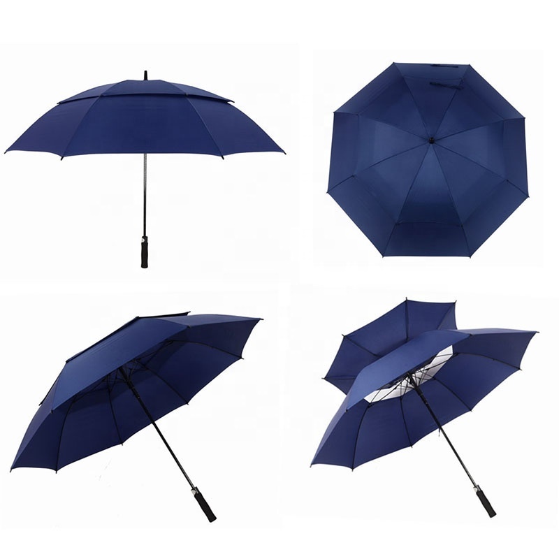 30 Inch Large Full Body Big Windproof Vented Canopy Auto Open Long Umbrella Automatic  Golf Umbrellas for Business