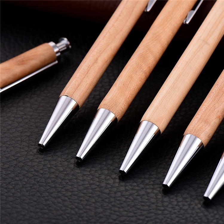 Luxury Engraved Custom Logo Wood Pen Wooden Ball Pen Kit Wood Turning