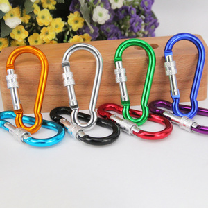 Factory Wholesale Large Size Colorful Aluminum S Hook aluminum Lock carabiner hook S shape carabiner for keychain