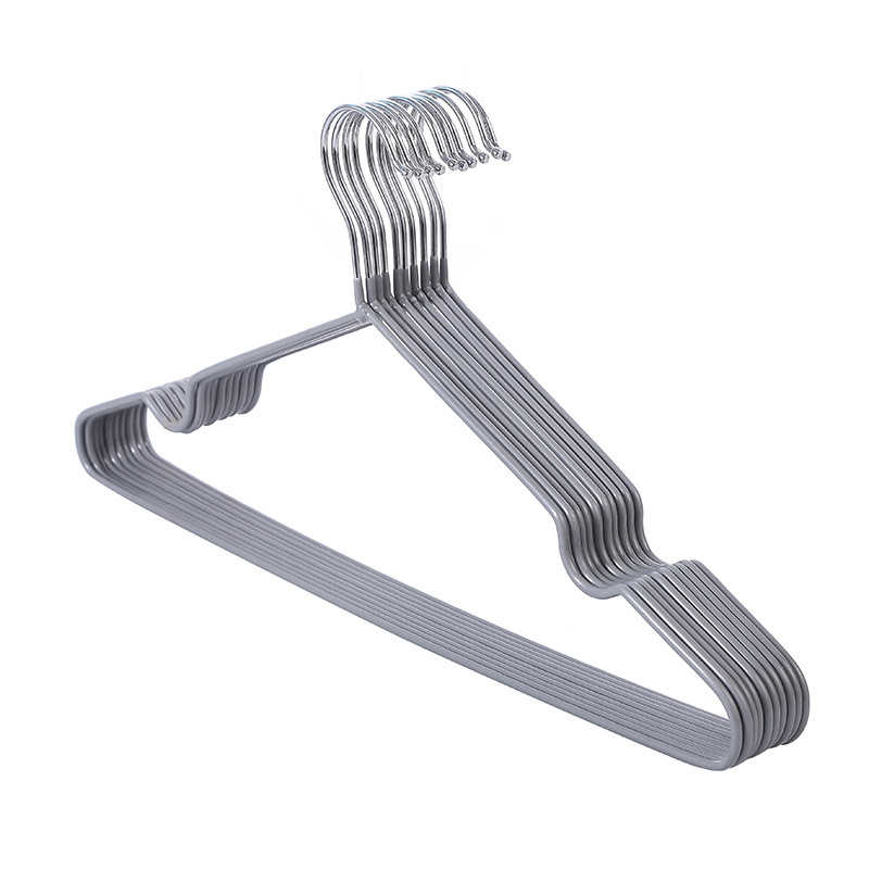 Cheap Colorful Coated Space saving Stainless Steel  Clothes hanger Metal Coat Hanger