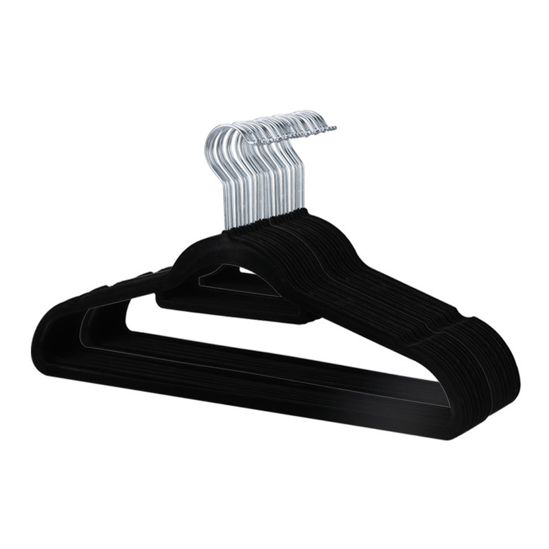 velvet hangers 50 pack Wholesale Durable Clothes Hangers - Black Hangers With 360 Degree Rotatable Hook