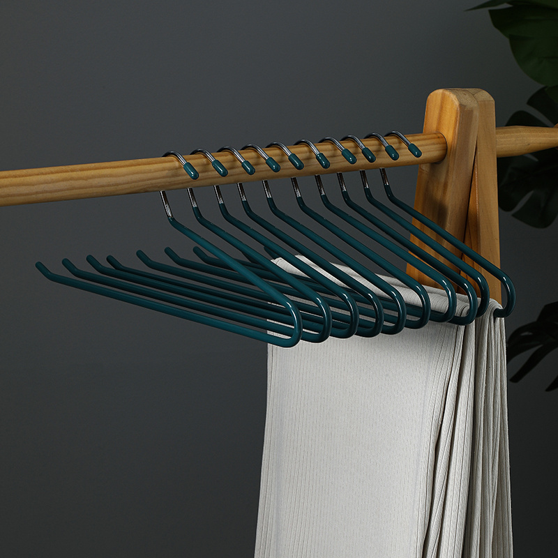 High Quality Eco-friendly Pvc Coated Metal Pants Trouser Hanger Non Slip And No Marks Blanket Hanger