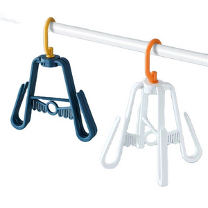 Factory direct sales can be 360 degrees rotary folding multi-functional punch-free plastic hook