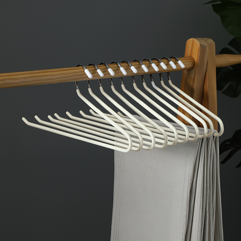 High Quality Eco-friendly Pvc Coated Metal Pants Trouser Hanger Non Slip And No Marks Blanket Hanger