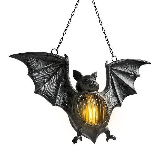 2023 New Creative Garden Resin Decoration Bat Home Decoration Wall Hanging Small Candlestick Halloween Pendant