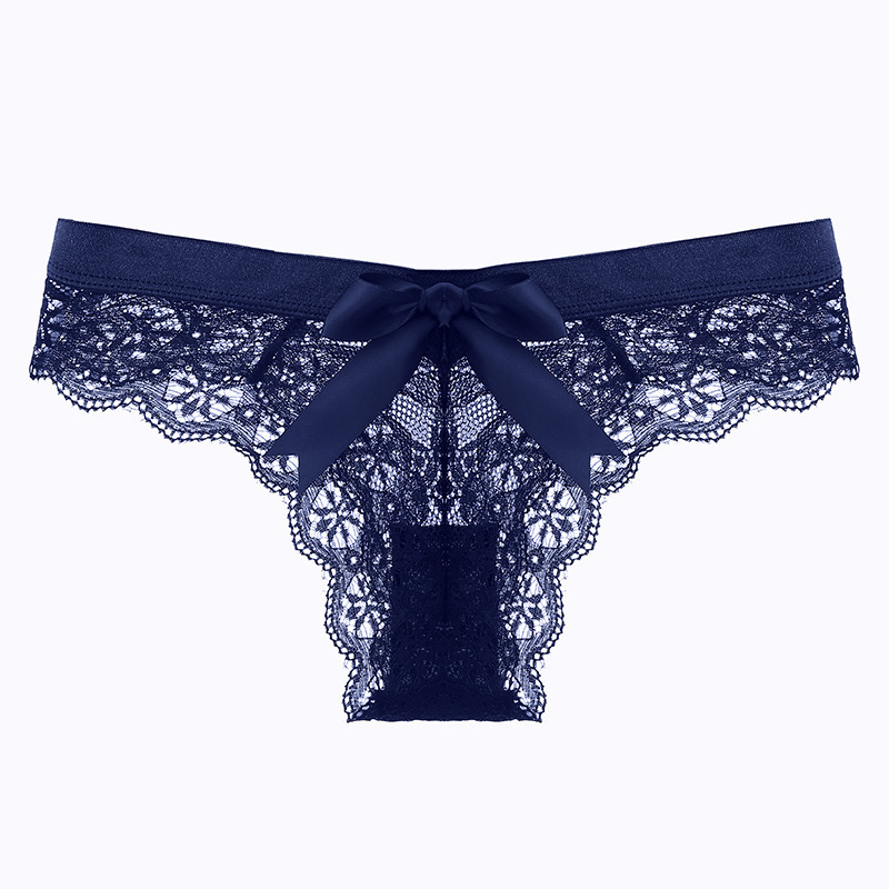 Lace panties for women pure wind sexy low waist no trace plus size women's briefs Breathable girl panties bow