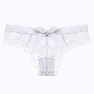 Lace panties for women pure wind sexy low waist no trace plus size women's briefs Breathable girl panties bow