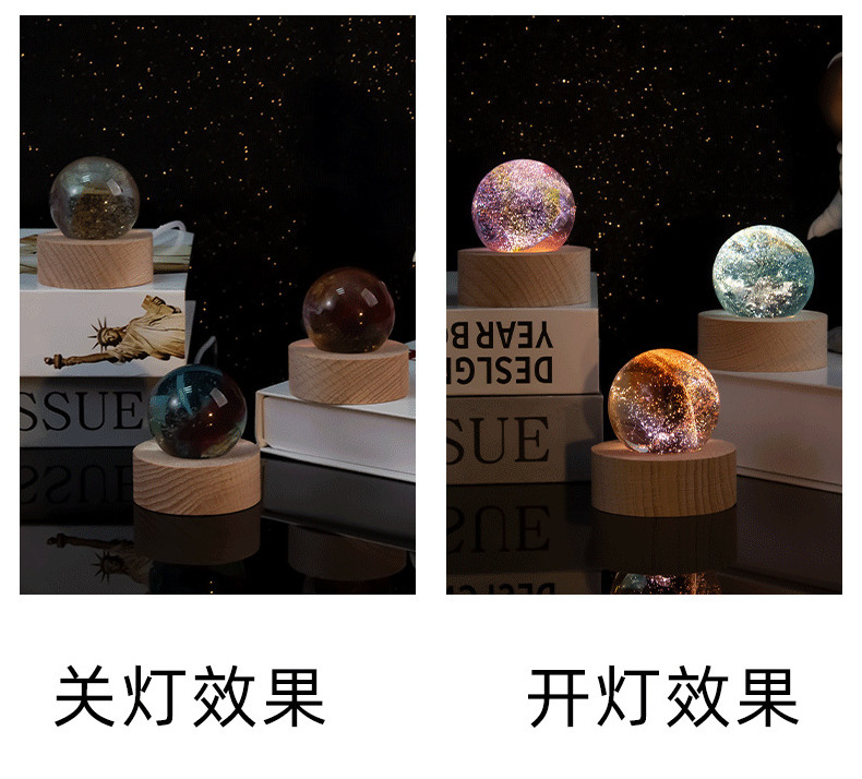 Crystal ball Wholesale Restoring ancient ways Colorful glass beads creative Home furnishing articles Small night light