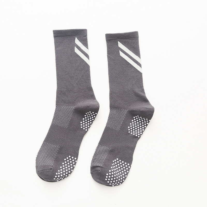 Running fitness sports socks  mid-tube non-slip spot rubber sole baseball  for adults Wear resistant training cotton socks