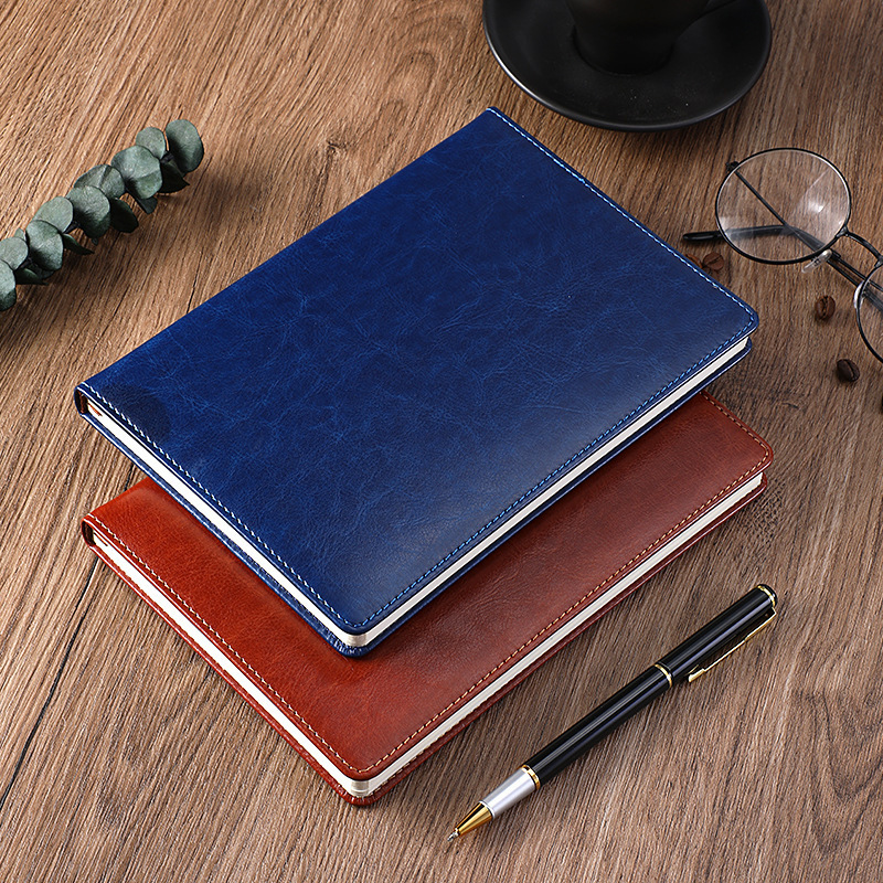 Customized factory wholesale high-end business planner pu leather A5 diary 2023 weekly planner office notebook